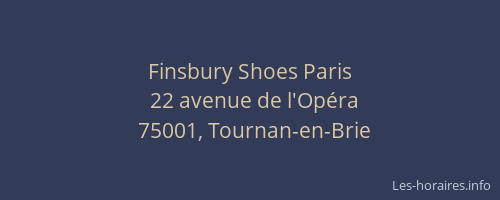 Finsbury Shoes Paris