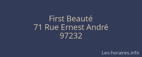 First Beaut&eacute;