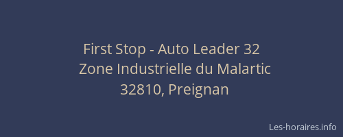 First Stop - Auto Leader 32