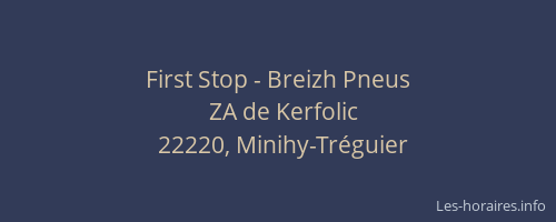 First Stop - Breizh Pneus