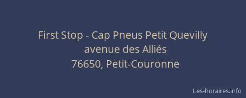 First Stop - Cap Pneus Petit Quevilly
