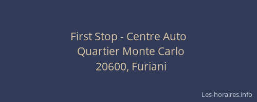 First Stop - Centre Auto