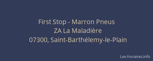 First Stop - Marron Pneus