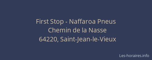 First Stop - Naffaroa Pneus