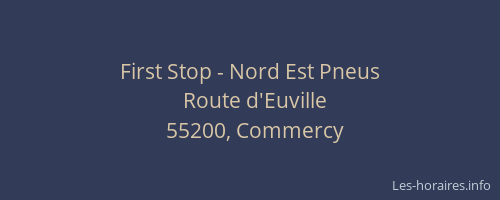 First Stop - Nord Est Pneus