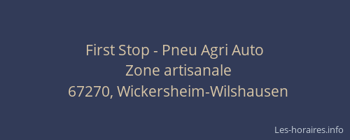 First Stop - Pneu Agri Auto