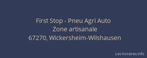 First Stop - Pneu Agri Auto