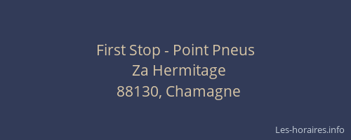 First Stop - Point Pneus