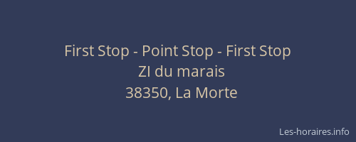 First Stop - Point Stop - First Stop