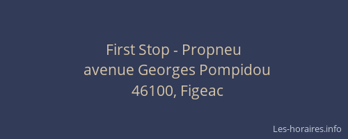First Stop - Propneu