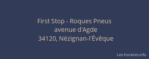 First Stop - Roques Pneus