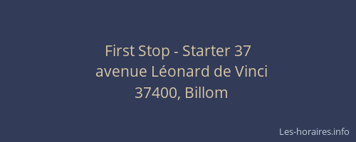 First Stop - Starter 37