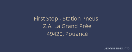 First Stop - Station Pneus