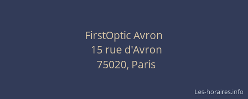 FirstOptic Avron