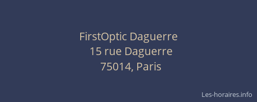 FirstOptic Daguerre