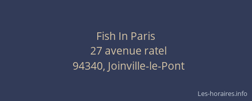 Fish In Paris