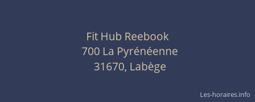 Fit Hub Reebook