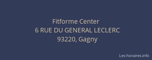 Fitforme Center