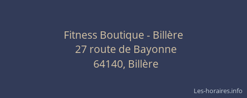Fitness Boutique - Billère