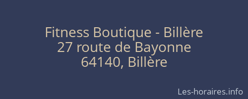 Fitness Boutique - Billère