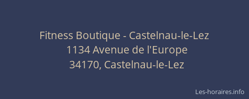 Fitness Boutique - Castelnau-le-Lez