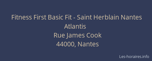 Fitness First Basic Fit - Saint Herblain Nantes Atlantis