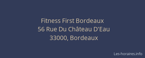 Fitness First Bordeaux