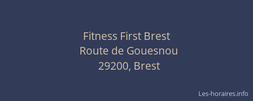 Fitness First Brest