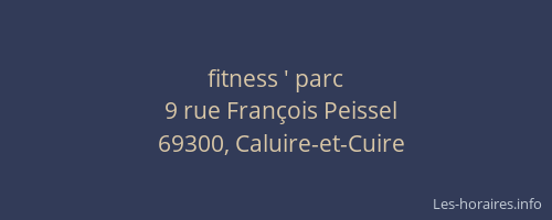 fitness ' parc
