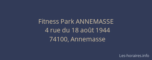 Fitness Park ANNEMASSE
