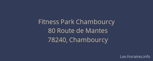 Fitness Park Chambourcy
