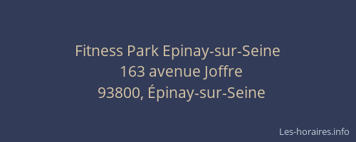 Fitness Park Epinay-sur-Seine