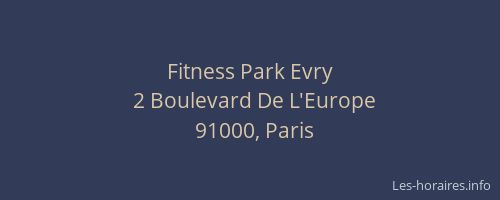 Fitness Park Evry