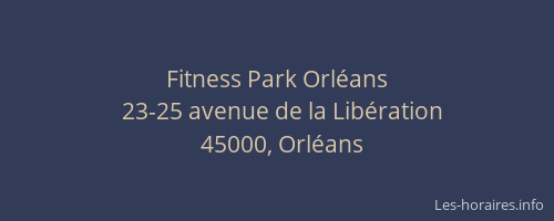 Fitness Park Orléans