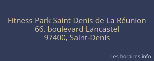 Fitness Park Saint Denis de La Réunion