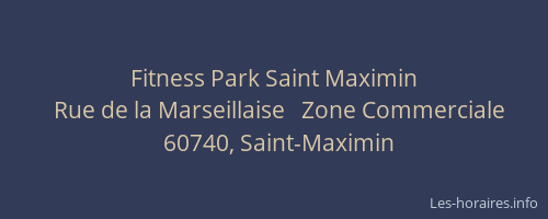 Fitness Park Saint Maximin