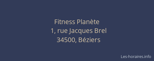 Fitness Planète