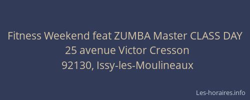 Fitness Weekend feat ZUMBA Master CLASS DAY