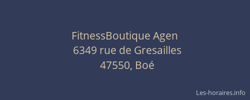 FitnessBoutique Agen