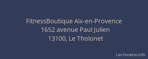 FitnessBoutique Aix-en-Provence