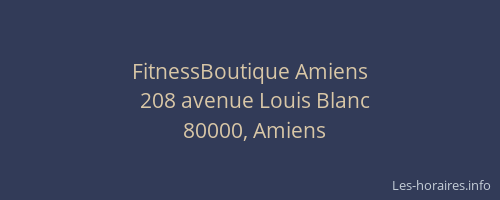 FitnessBoutique Amiens