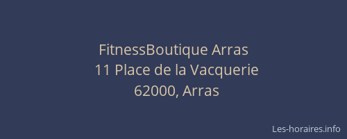 FitnessBoutique Arras