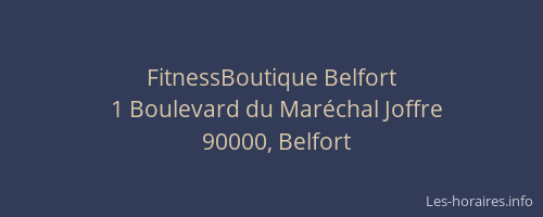 FitnessBoutique Belfort