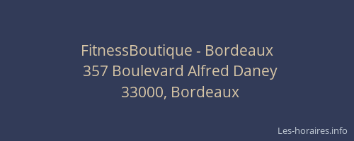FitnessBoutique - Bordeaux