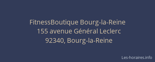 FitnessBoutique Bourg-la-Reine