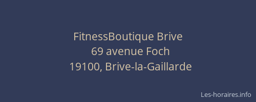 FitnessBoutique Brive