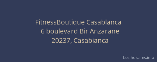 FitnessBoutique Casablanca