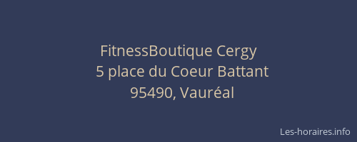 FitnessBoutique Cergy