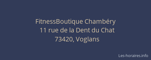 FitnessBoutique Chamb&eacute;ry