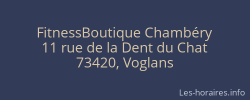 FitnessBoutique Chambéry